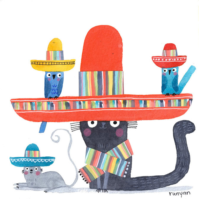 SOMEBRERO PARTY _Bird- Cat- Hat _  Creatif