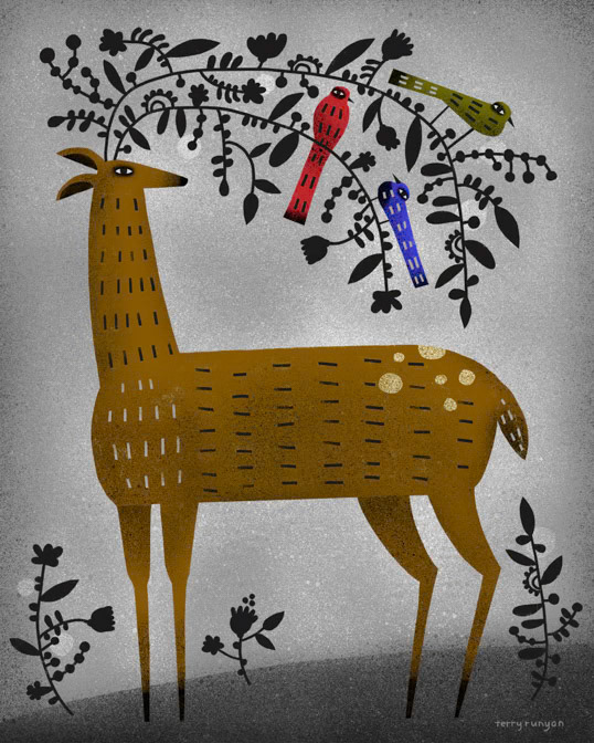 BLOOMING ANTLERS _Animals- Cheetah _  Creatif ©Terry Runyan - Creatif License