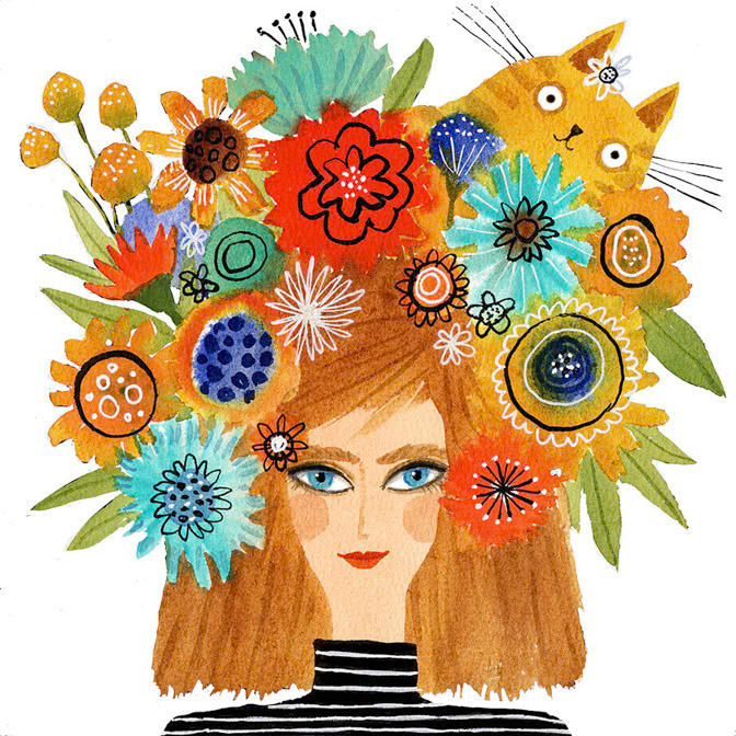 BOUQUET CAT HAT 2 - Terry Runyan - Creatif _Cat _  Creatif