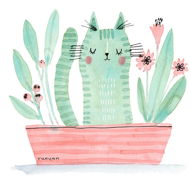 MINT &amp; PINK SALT NAP _Cat _  Creatif