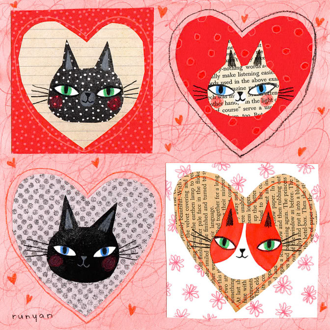KITTY HEARTS - Terry Runyan - Creatif _Cat- Valentine _  Creatif