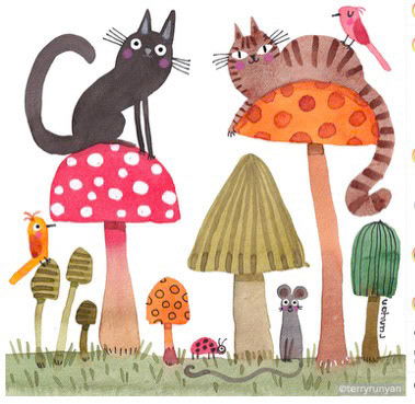 Mushroom Buddies 2025-06-11 at 6.12.50 PM _andrews Mcmeel 2027- Cats- mushrooms _  Creatif