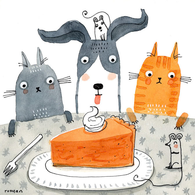 PUMPKIN PIE - Terry Runyan - Creatif _autumn- Cat Dog- Fall _  Creatif