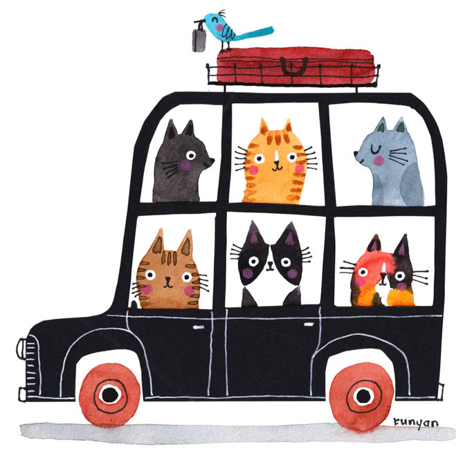 ROAD TRIP _Car- Cat _  Creatif