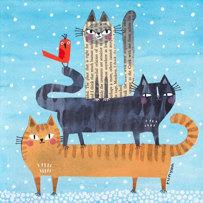 WINTER SNOW CATS _Cat- christmas _  Creatif