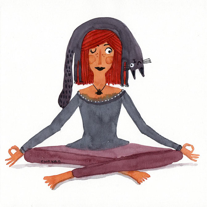 YOGA CAT HAT - Terry Runyan - Creatif _Cat _  Creatif