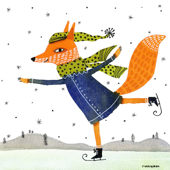 FREESTYLE clean - Terry Runyan - Creatif _Animals- fox- Masala Term 2023- skating _  Creatif ©Terry Runyan - Creatif License