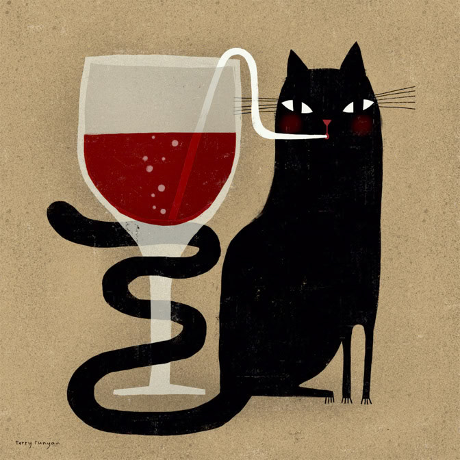 COCKTAIL CAT 100dpi _Black cat- Maggie _  Creatif