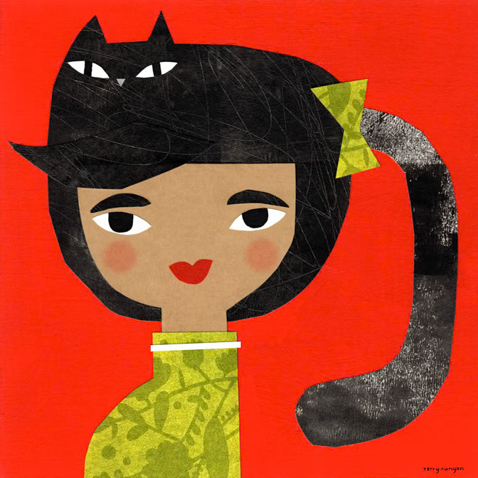 BLACK PONY TAIL 300dpi Terry Runyan - Creatif _Cat Hair _  Creatif