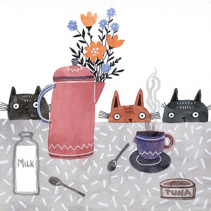 BREAKFAST CATS - Terry Runyan - Creatif _Cat _  Creatif