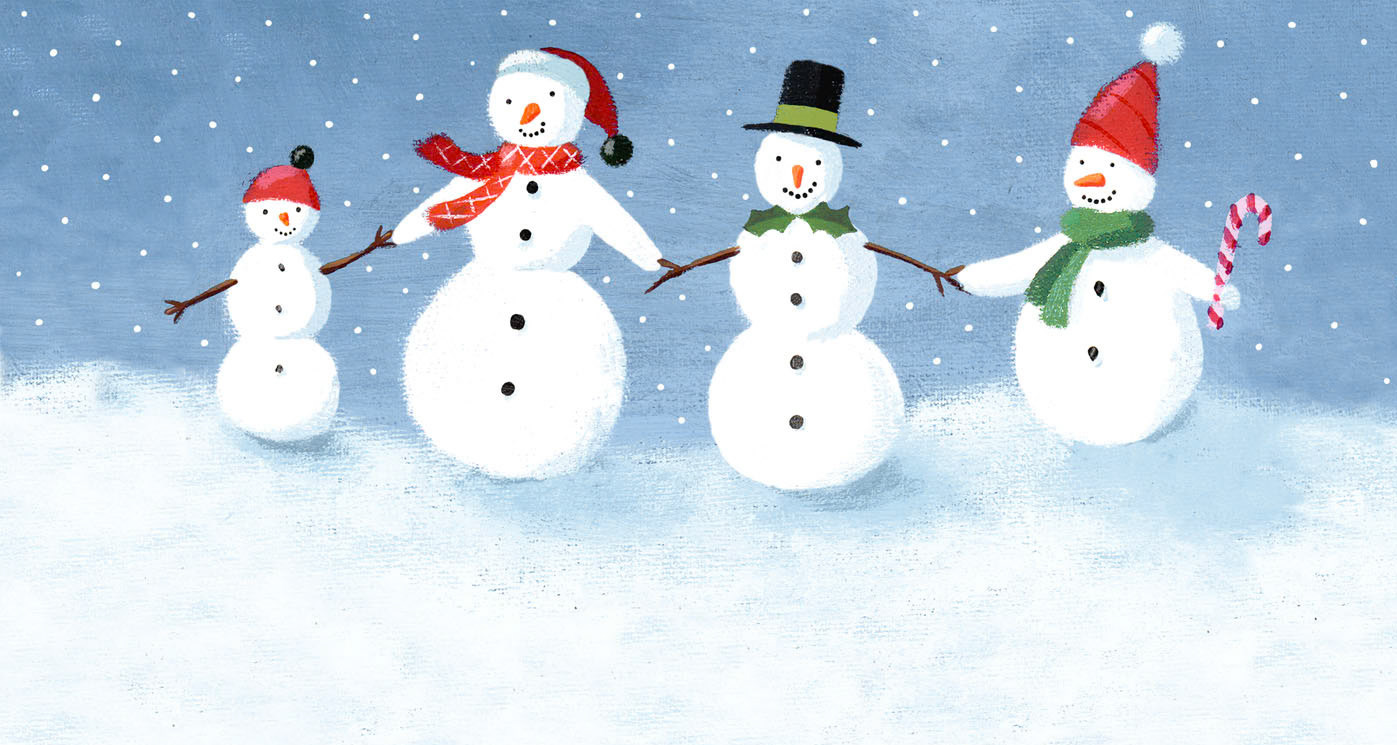 SH_Cmas_164-1-SnowmenChainScrapbookPaper ©Steve Haskamp - Creatif License