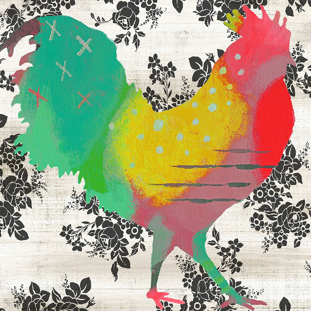 SH_Bird_2112_abstract rooster paintingMS2b-Pattern_Creatif ©Steve Haskamp - Creatif License