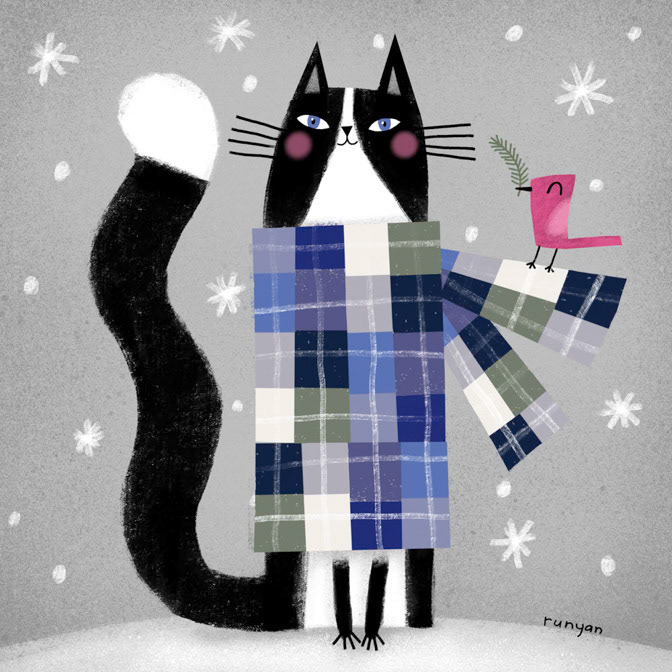KITTY SCARF FRIEND _Cat- christmas _  Creatif