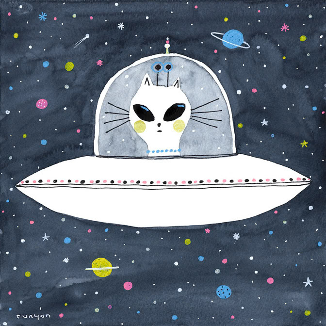 UNIDENTIFIED FELINE OBJECT - Terry Runyan - Creatif _Alien- Cat _  Creatif