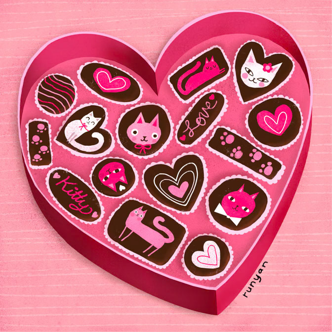 02-14-2025 KITTY CHOCOLATE LOVE _Cat- chocolate- kitty- Love _  Creatif