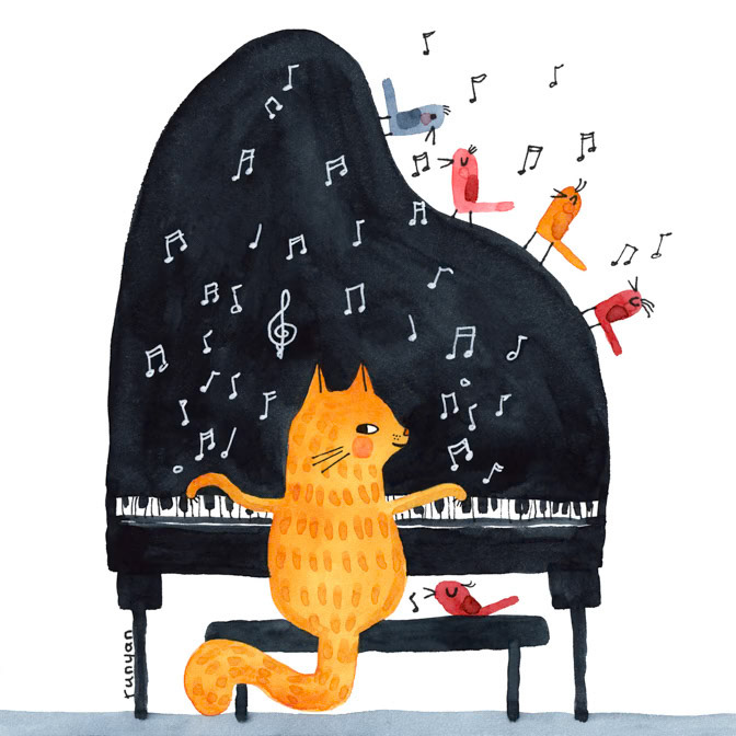 PIANO CAT 15x15 _art needlepoint- Hires _  Creatif