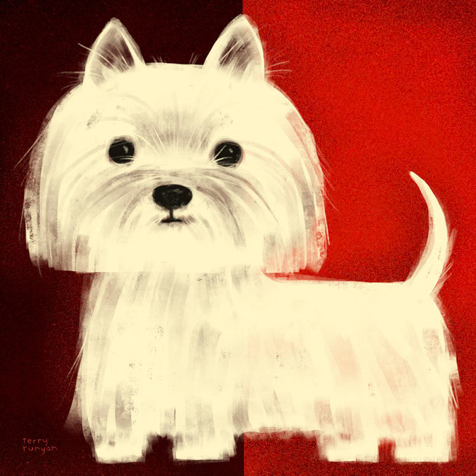 WEST HIGHLAND WHITE TERRIER 300dpi Terry Runyan - Creatif _artneedlepoint4-1-2026- Dogs _  Creatif ©Terry Runyan - Creatif License