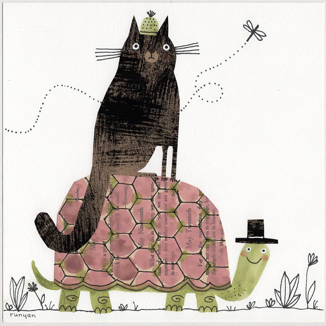 TAKE YOUR TIME - Terry Runyan - Creatif _Cat- Turtle _  Creatif