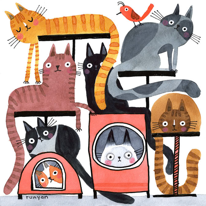 CROWDED CATS _Cat _  Creatif