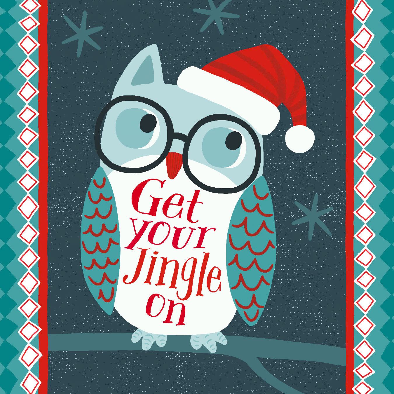 SH_Cmas_1824_Get Your Jingle On Owl_Creatif ©Steve Haskamp - Creatif License