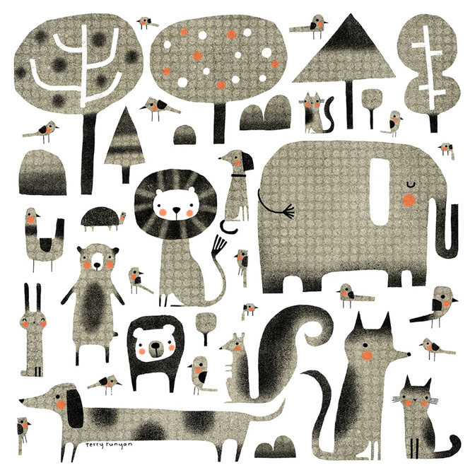 ANIMAL ASSORTMENT - Terry Runyan - Creatif _Animals _  Creatif ©Terry Runyan - Creatif License