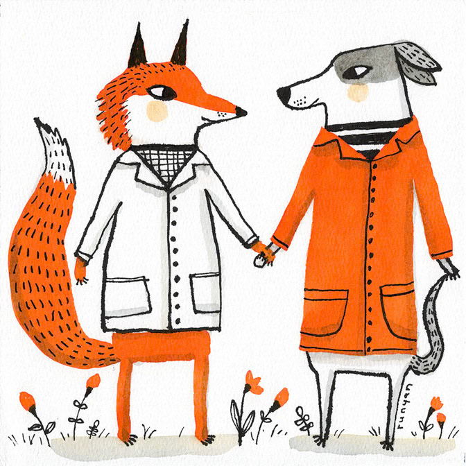 ORANGE COATS - Terry Runyan - Creatif _Animals _  Creatif ©Terry Runyan - Creatif License