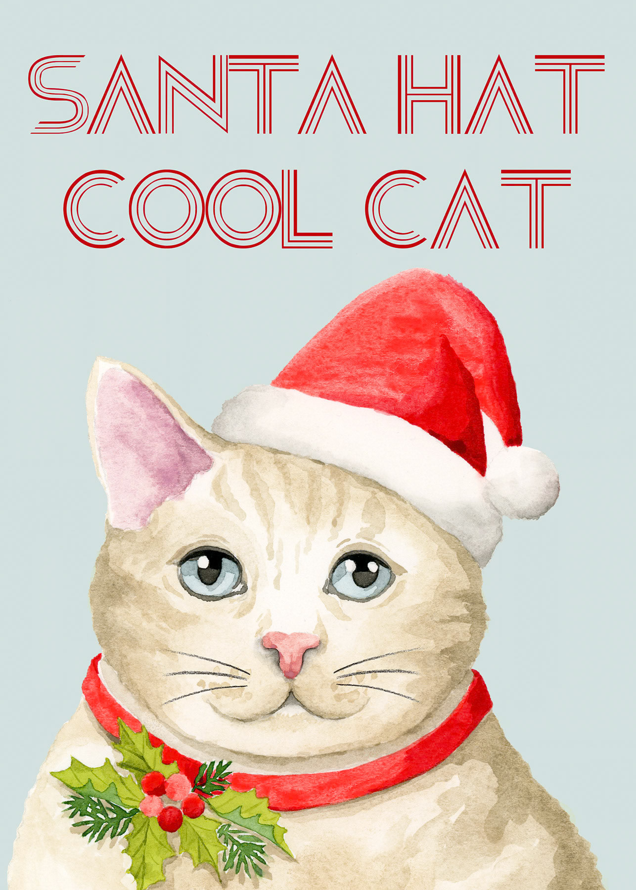 SH_Cmas_2303_1_Santa Hat Cool CAt_Creatif ©Steve Haskamp - Creatif License