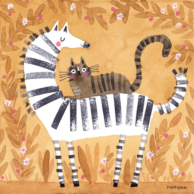 STRIPY FRIENDS _Zebra _  Creatif ©Terry Runyan - Creatif License