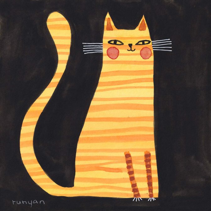 SIMPLY STRIPED _Cat- Orange _  Creatif