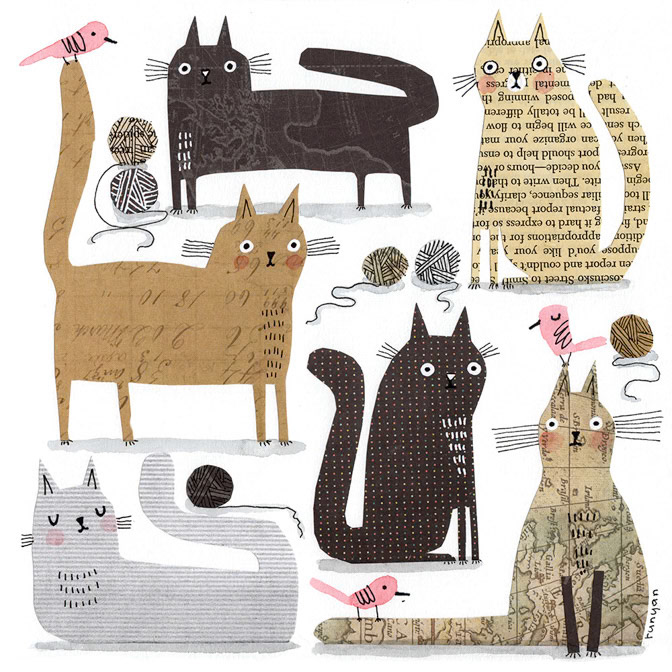 CUT PAPER CATS 2 - Terry Runyan - Creatif _Cat- Prima Design USA _  Creatif