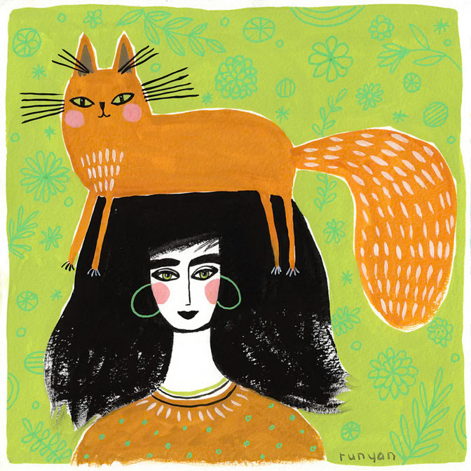 FAT TAIL HAT _Cat Hair _  Creatif