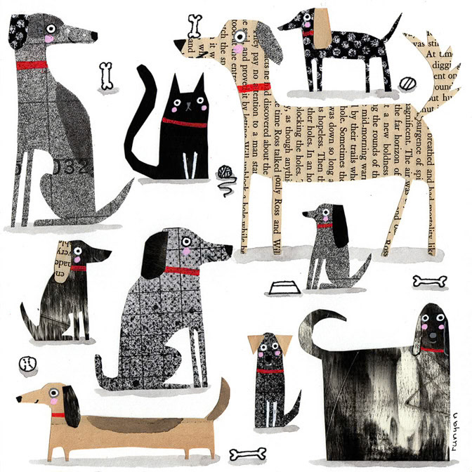 RED COLLARS 2 - Terry Runyan - Creatif _Dog _  Creatif ©Terry Runyan - Creatif License
