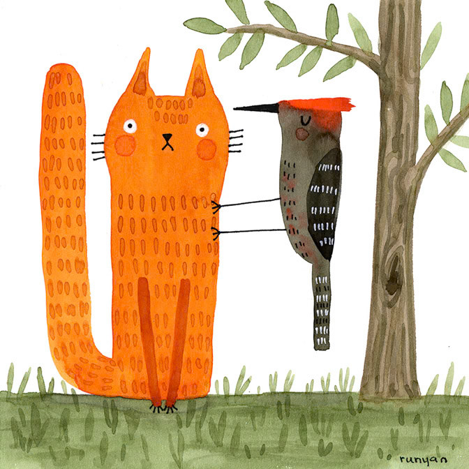 POTENTIAL HEADACHE - Terry Runyan - Creatif _Bird- Cat _  Creatif