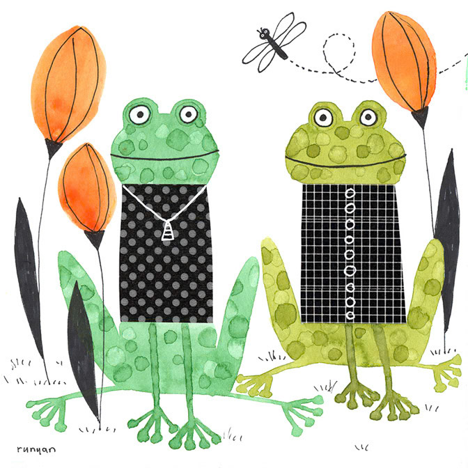 FROG FRIENDS - Terry Runyan - Creatif _Frog _  Creatif ©Terry Runyan - Creatif License