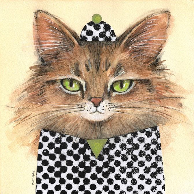 TINY HAT - Terry Runyan - Creatif _Cat _  Creatif ©Terry Runyan - Creatif License