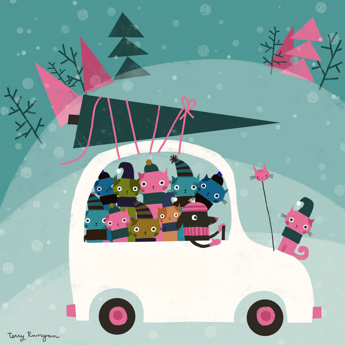 HOLIDAY ROAD TRIP 8x8 _Cat- christmas _  Creatif