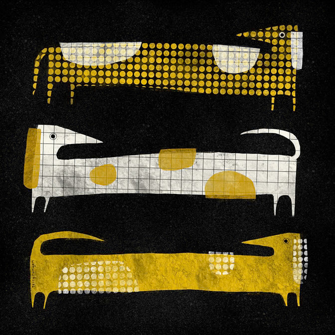PATTERNED DACHSHUNDS - Terry Runyan - Creatif _Daschund- Dog _  Creatif ©Terry Runyan - Creatif License