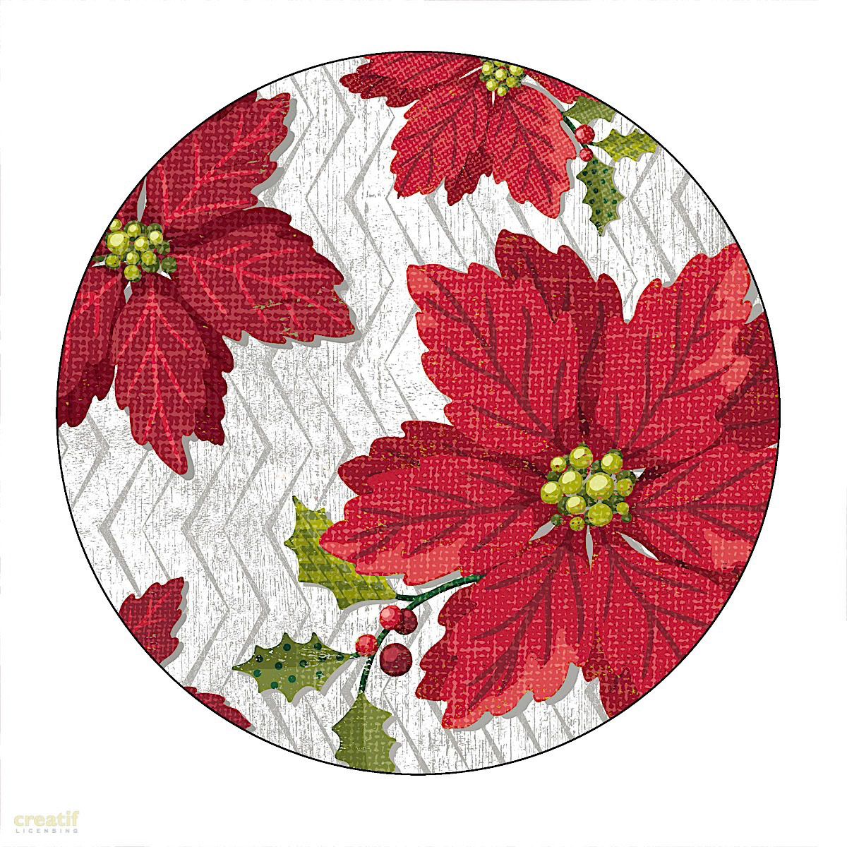 SH_Cmas_1242_6_Poinsettia Plate Hi Res 8 inch_Creatif ©Steve Haskamp - Creatif License