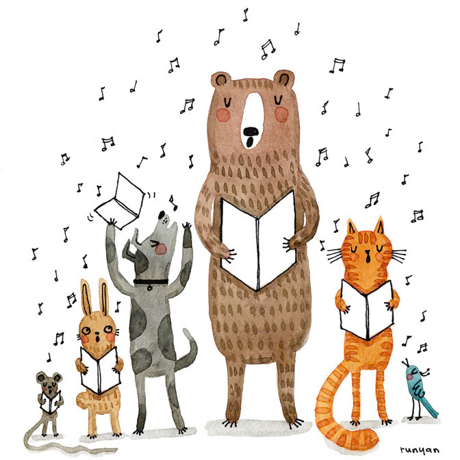 WORLD CHORAL DAY - Terry Runyan - Creatif _Dog _  Creatif ©Terry Runyan - Creatif License