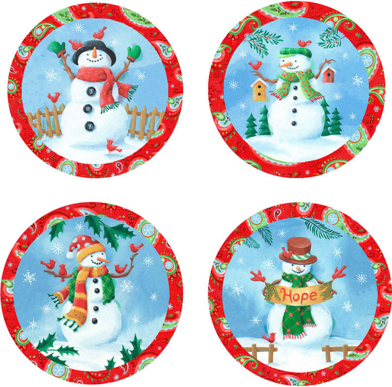 SH_Cmas_SteveHaskamp-SnowmenPlatesWithPaisleyBorders ©Steve Haskamp - Creatif License