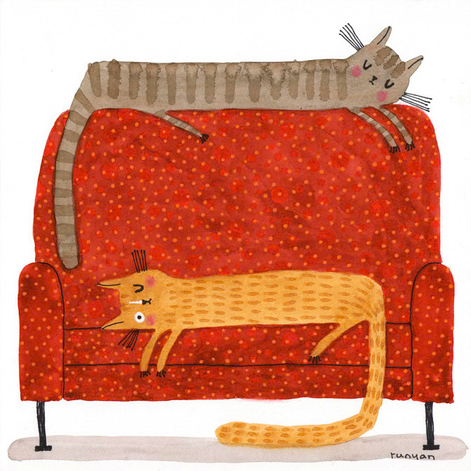 UP &amp; DOWN _Cat- Couch _  Creatif ©Terry Runyan - Creatif License