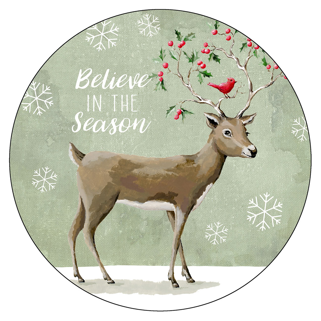 SH_Cmas_2334d_Deer with Holly Antlers Plate_Creatif ©Steve Haskamp - Creatif License