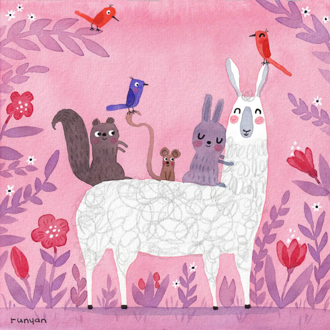 LOVING LLAMA _Animals _  Creatif ©Terry Runyan - Creatif License