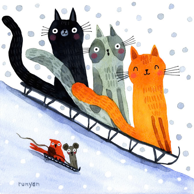 OLYMPIC HOPEFULLS 15x15. _Cats- sled _  Creatif