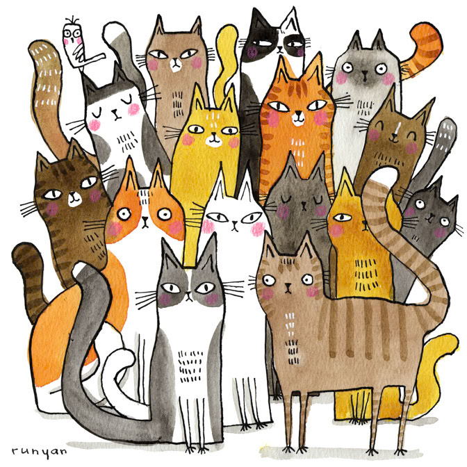 CAT BATCH 9x9 _Cat _  Creatif ©Terry Runyan - Creatif License