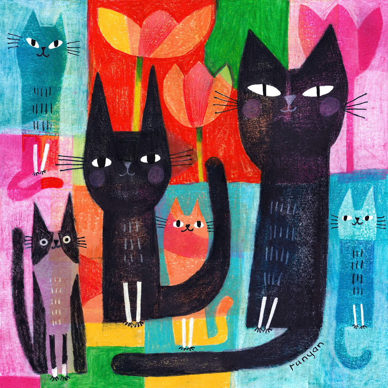 PATTERN OF CATS ©Terry Runyan - Creatif License