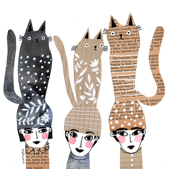 PATTERN CAT HATS 2 - Terry Runyan - Creatif _Cat- People _  Creatif