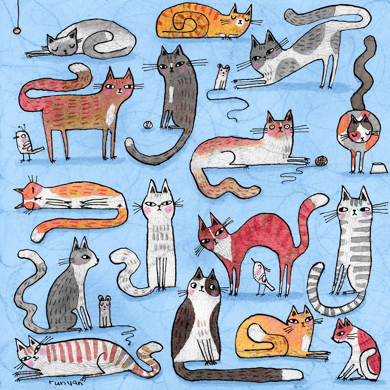 DOODLE CATS new ©Terry Runyan - Creatif License
