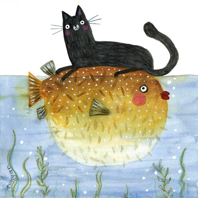 KITTY PONTOON - Terry Runyan - Creatif _Fish _  Creatif ©Terry Runyan - Creatif License