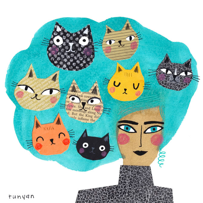 KITTY HEAD HAIR _Cat- Hat- Women _  Creatif